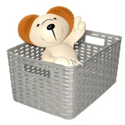 PlasticForte Opbergmand/kastmand - kunststof - zilver - 10L Discount