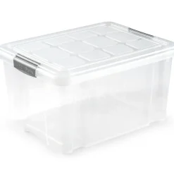 PlasticForte Opslagbakken - met deksel - 25L - 42x36x25 cm Discount