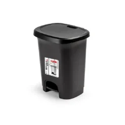 PlasticForte Pedaalemmer - zwart - 8 l - 30 cm Outlet