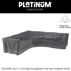 Aerocover Platinum loungesethoes 300x300 cm - L-vorm trapeze New