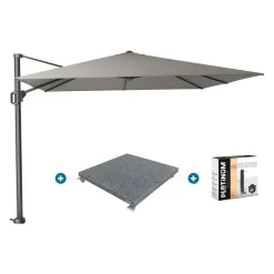 Platinum Challenger Premium T1 3x3 m - Manhattan Grey met voet en hoes Best