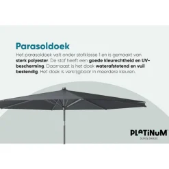 Platinum Parasol Riva Ø300 cm Ecru Discount