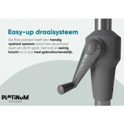 Platinum Parasol Riva Ø300 cm Ecru Discount