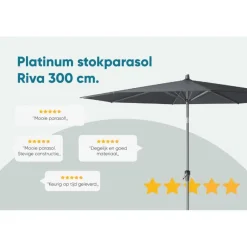 Platinum Parasol Riva Ø300 cm Ecru Discount