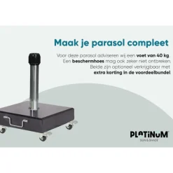 Platinum Parasol Riva Ø350 cm Taupe Best
