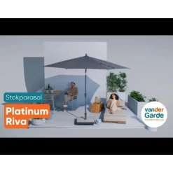 Platinum Riva stokparasol 3x2 m. - Ecru Best