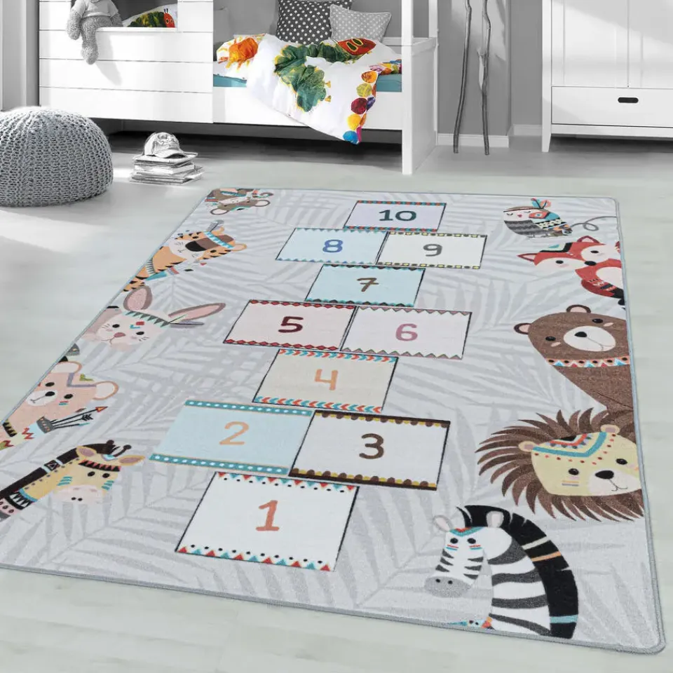 Muratap Play Hinkel Speeltapijt - 160x230 cm - Grijs - Vloerkleed Kinderkamer Sale