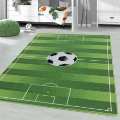 Muratap Play Voetbal Speeltapijt - 160x230 cm - Groen - Vloerkleed Kinderkamer Hot