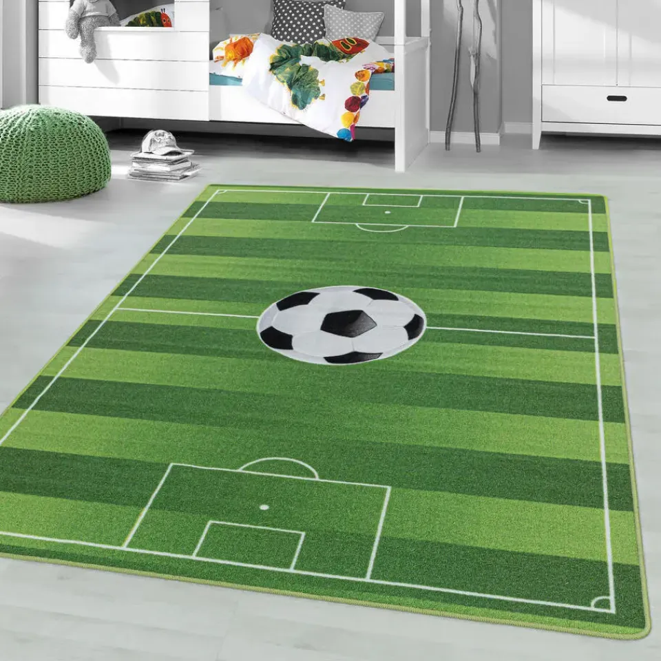 Muratap Play Voetbal Speeltapijt - 160x230 cm - Groen - Vloerkleed Kinderkamer Hot