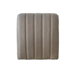 Giga Meubel Poef Bouclé Taupe - Zithoogte 45 cm - Japandi Stijl New