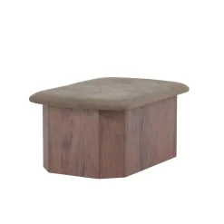 Fjôrd Poef Bruin Stof - 59x88x42cm - Todd New