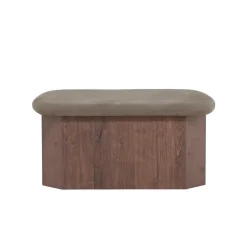 Fjôrd Poef Bruin Stof - 59x88x42cm - Todd New