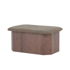 Fjôrd Poef Bruin Stof - 59x88x42cm - Todd New