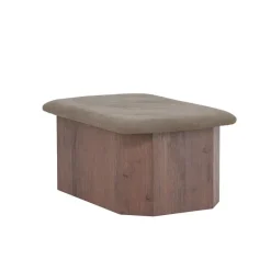 Fjôrd Poef Bruin Stof - 59x88x42cm - Todd New