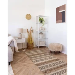 House Nordic Poef Lichtbruin Stof - Zithoogte 33cm - Ø50x33cm - Inverness Hot