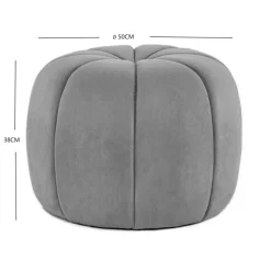 Nordlys Poef met terracotta krullen en houten basis Online