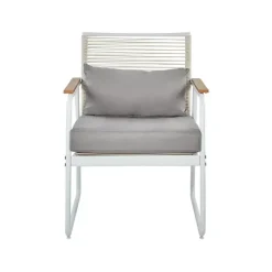 Beliani POMONTE - Tuinset 4-zits - Wit - Staal Best