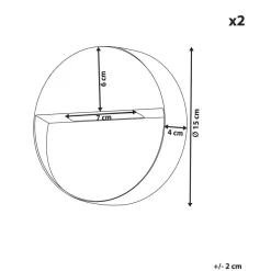 Beliani POMPTON - Wandlamp set van 2 - Zwart - Aluminium Clearance