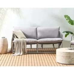 Leen Bakker PONTE - Tweezitsbank - Grijs - Staal