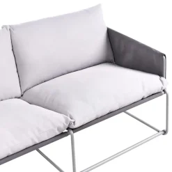 Leen Bakker PONTE - Tweezitsbank - Grijs - Staal