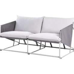 Leen Bakker PONTE - Tweezitsbank - Grijs - Staal