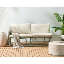 Leen Bakker PONTE - Tweezitsbank - Groen - Staal Clearance