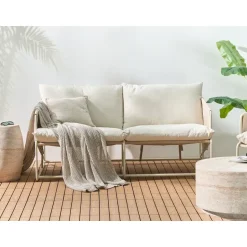 Leen Bakker PONTE - Tweezitsbank - Taupe - Staal Clearance