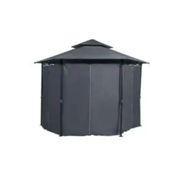 Beliani PORTEL - Tuinpaviljoen - Grijs - Staal Sale