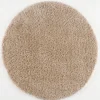 Muratap Porto Rond Soft Fluffy Vloerkleed Hoogpolig Effen Beige - 120 CM ROND Best