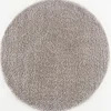 Muratap Porto Rond Soft Fluffy Vloerkleed Hoogpolig Effen Licht Grijs - 150 CM ROND New