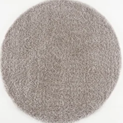Muratap Porto Rond Soft Fluffy Vloerkleed Hoogpolig Effen Licht Grijs - 150 CM ROND New
