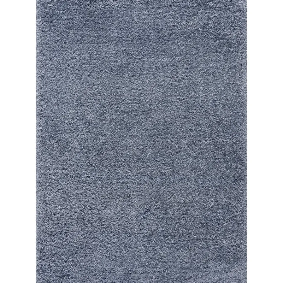 Muratap Porto Soft Fluffy Vloerkleed Hoogpolig Effen Blauw - 140X200 CM