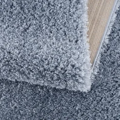 Muratap Porto Soft Fluffy Vloerkleed Hoogpolig Effen Blauw - 140X200 CM