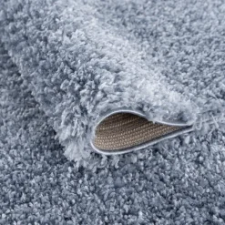 Muratap Porto Soft Fluffy Vloerkleed Hoogpolig Effen Blauw - 140X200 CM