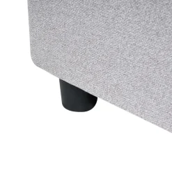 Beliani PRADES - Bed met opbergruimte - Lichtgrijs - 140 x 200 cm - Polyester Clearance