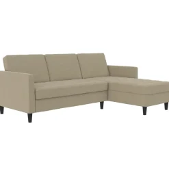 Dorel Home Presley - 3-zits hoekslaapbank in cappuccino stof Best