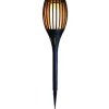 Merkloos Prikspot - solar tuinverlichting - vlameffect - zwart - 78 cm Best