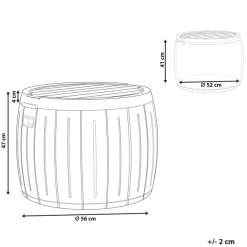 Leen Bakker PRINOS - Kussenbox - Grijs - ⌀ 56 cm - Synthetisch materiaal Discount