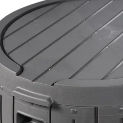 Leen Bakker PRINOS - Kussenbox - Grijs - ⌀ 56 cm - Synthetisch materiaal Discount