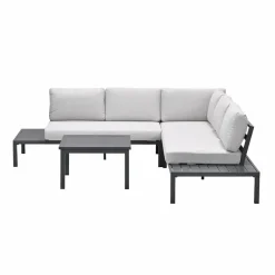 Garden Impressions Prinos loungeset - 4-delig - carbon black - valley sand Discount