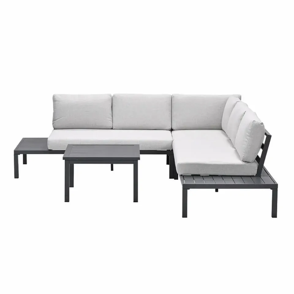 Garden Impressions Prinos loungeset - 4-delig - carbon black - valley sand Discount