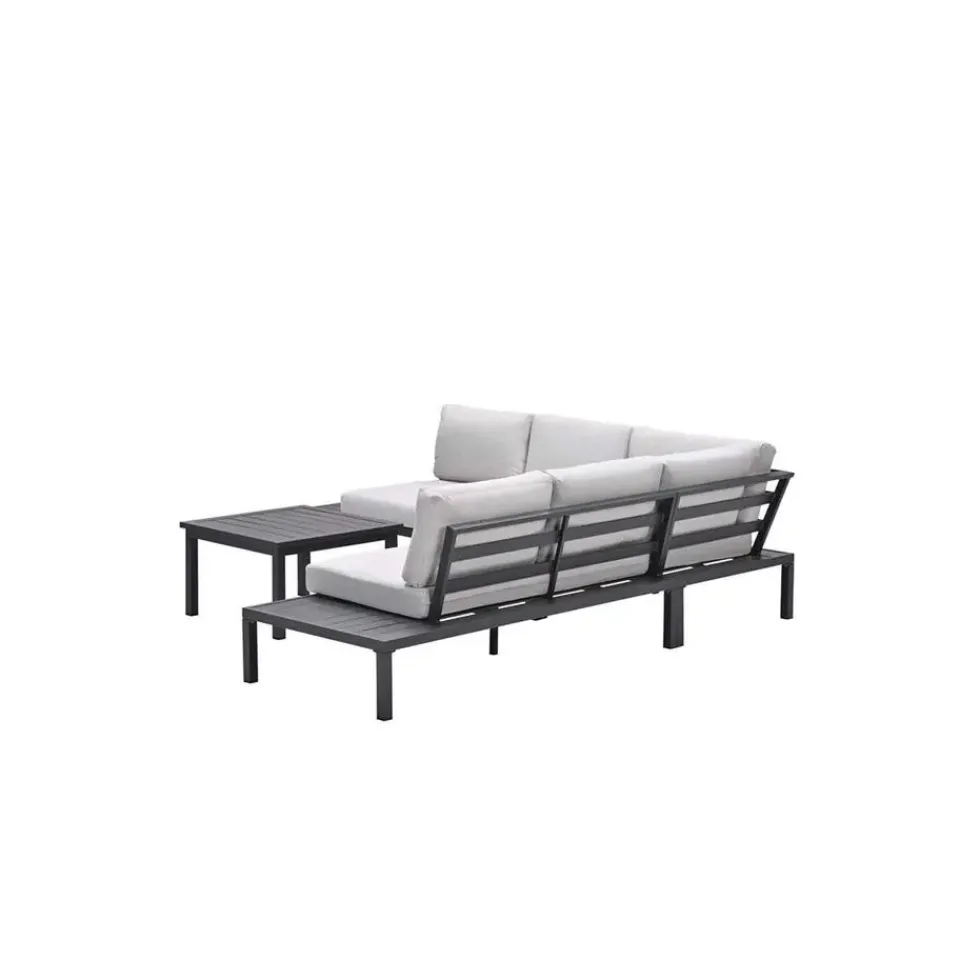 Garden Impressions Prinos loungeset - 4-delig - carbon black - valley sand Discount
