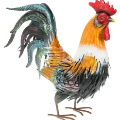 Pro Garden Decoratie Tuinbeeld Haan - metaal - 38 x 14 x 40 cm