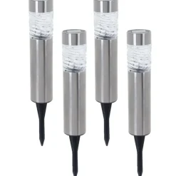 Pro Garden Prikspotje - 4 stuks - solar tuinverlichting - RVS - 39 cm Sale
