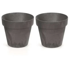 Prosperplast Bloempot - antraciet - betonlook - 30 cm Clearance