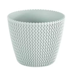 Prosperplast Bloempot Splofy - wit - rond - kunststof - 35 cm Outlet