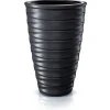 Prosperplast Plantenpot Design Waves - kunststof - antraciet - D38 cm Discount