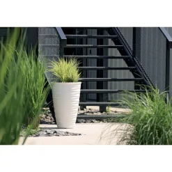 Prosperplast Plantenpot Design Waves - kunststof - wit - D38 cm Sale