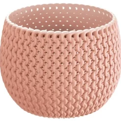 Prosperplast plantenpot/bloempot - kunststof - zalm roze - D14,5 x H11 cm New