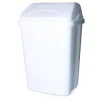 Merkloos Prullenbak/afvalbak - 16 liter - kunststof - wit - 35 x 44 Hot